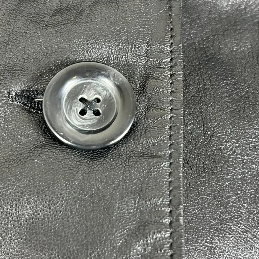 GAP Kids Black Goat Leather Jacket Girl's Size M (8)